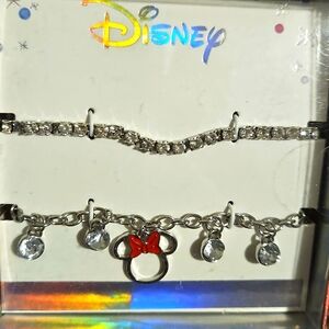 Disney minnie mouse stone bracelet set